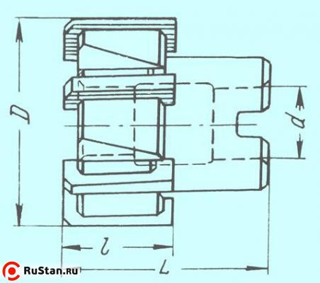 Развертка d 55,0х45х70х19 Н9 насадная со вставными ножами Р6М5 Z=6 фото №1