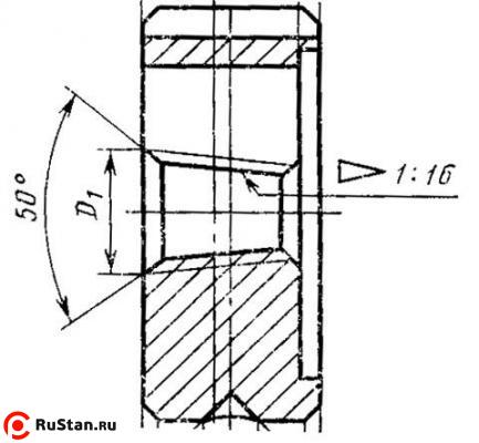 Плашка Коническая дюймовая   К  1 1/4"(NPT), 11 1/2 ниток/дюйм, dнар.75мм "CNIC" фото №1
