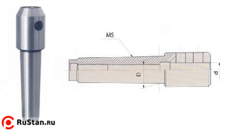 Патрон Фрезерный с хв-ком КМ6 (М27х3,0) для крепления инструмента с ц/хв d25мм (TY05A-6) "CNIC" фото №1