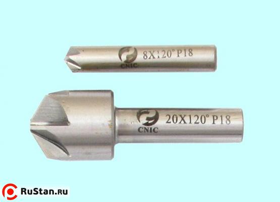 Зенковка d 12,5х16.0х 48 конус 120° dхв=8мм Р18 ц/х Z=6 DIN335A "CNIC" фото №1
