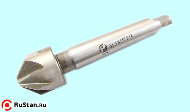 Зенковка d31,5х 32х124 конус 90° Р18 к/х Z=8 КМ2 DIN335B "CNIC" фото №1 Зенковка d31,5х 32х124 конус 90° Р18 к/х Z=8 КМ2 DIN335B "CNIC" фото №1