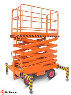 Подъемник ножничный передвижной TOR SJY 300 кг 14 м (автономный) фото №1