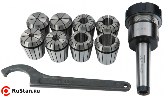 Цанговый патрон МК3/ER40 с набором из 8 цанг 3-26 мм фото №2 Цанговый патрон МК3/ER40 с набором из 8 цанг 3-26 мм фото №2