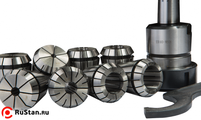 Цанговый патрон МК3/ER40 с набором из 8 цанг 3-26 мм фото №5 Цанговый патрон МК3/ER40 с набором из 8 цанг 3-26 мм фото №5