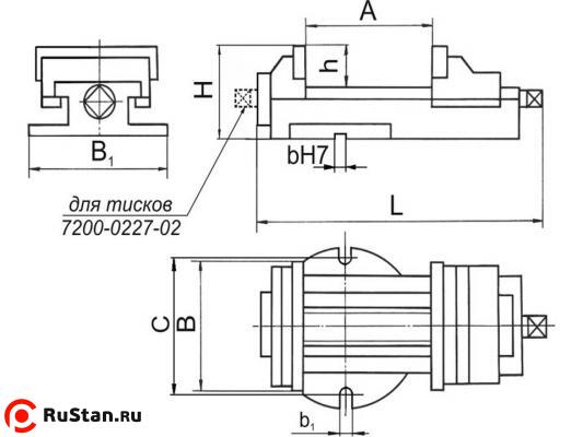 Тиски станочные чугунные неповоротные 7200-0224-03 фото №2 Тиски станочные чугунные неповоротные 7200-0224-03 фото №2