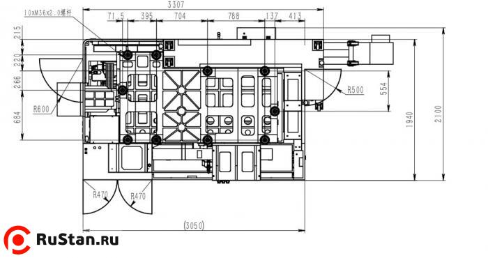 Габаритные размеры оборудования KTL65M/750 фото №4 Габаритные размеры оборудования KTL65M/750 фото №4