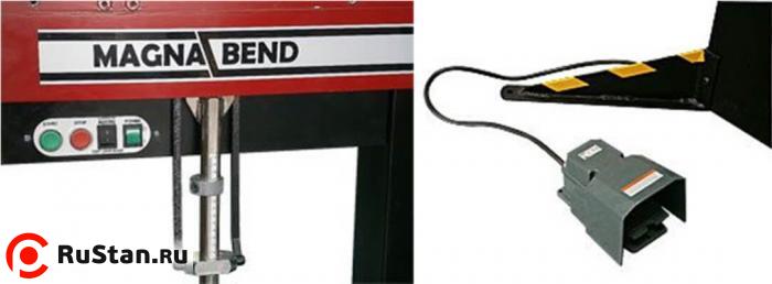 Пульт управления, дублированный на обоих сторонах станка, и выносная педаль управления фото №7 METAL MASTER MAGNABEND MB 1250E фото №7