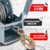 Лебедка ручная барабанная с тросом 1000кг  10м оцинкованная TOR FD двускоростная миниатюра №8