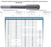 Развертка d  7,0 H8 ц/х машинная цельная Р6М5 (31х109) (Ошибочно промаркированы  9ХС)